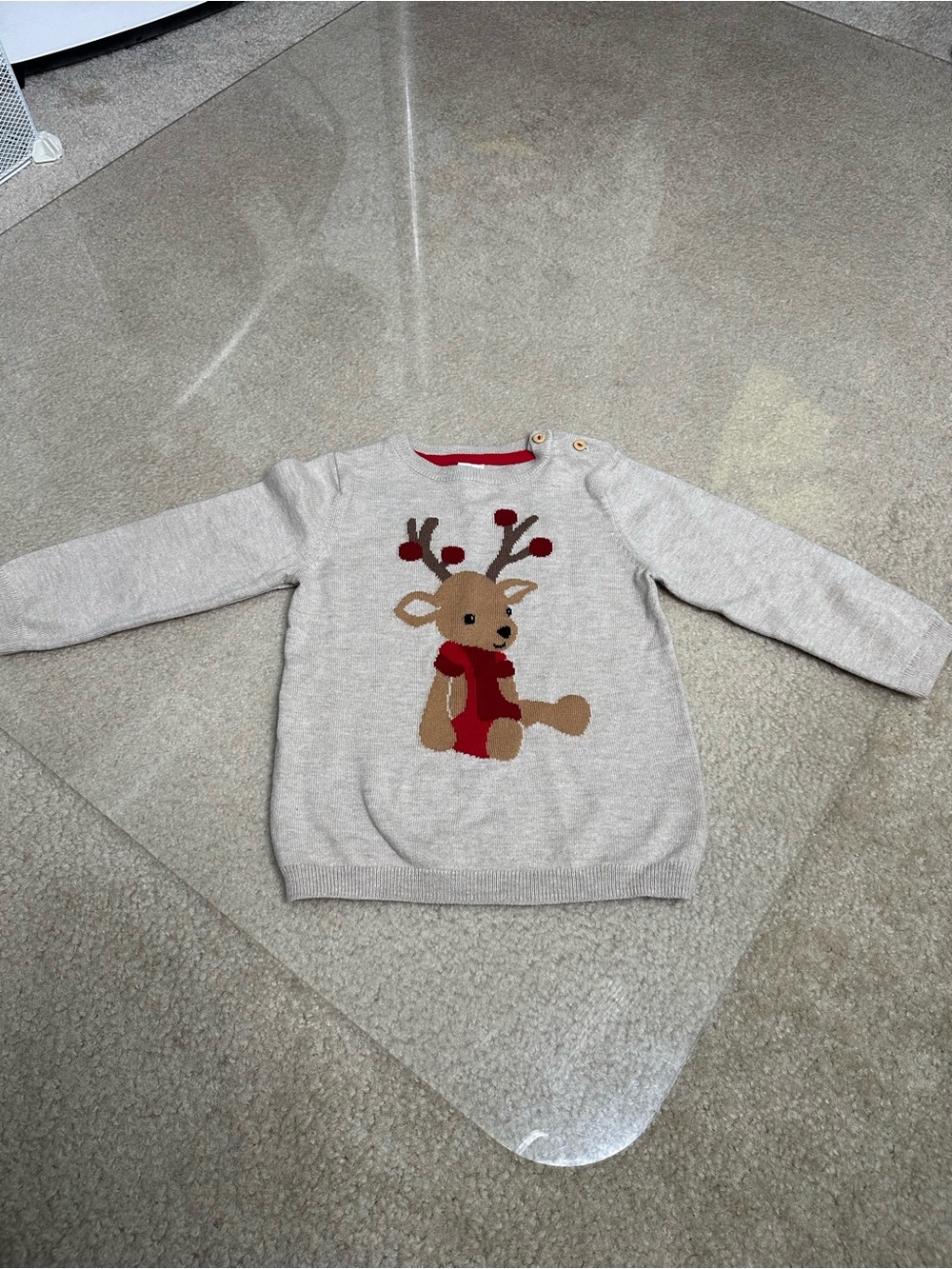 H&M REINDEER CHRISTMAS SWEATER INFANT TODDLER UNISEX 12-18 MOS NWOT